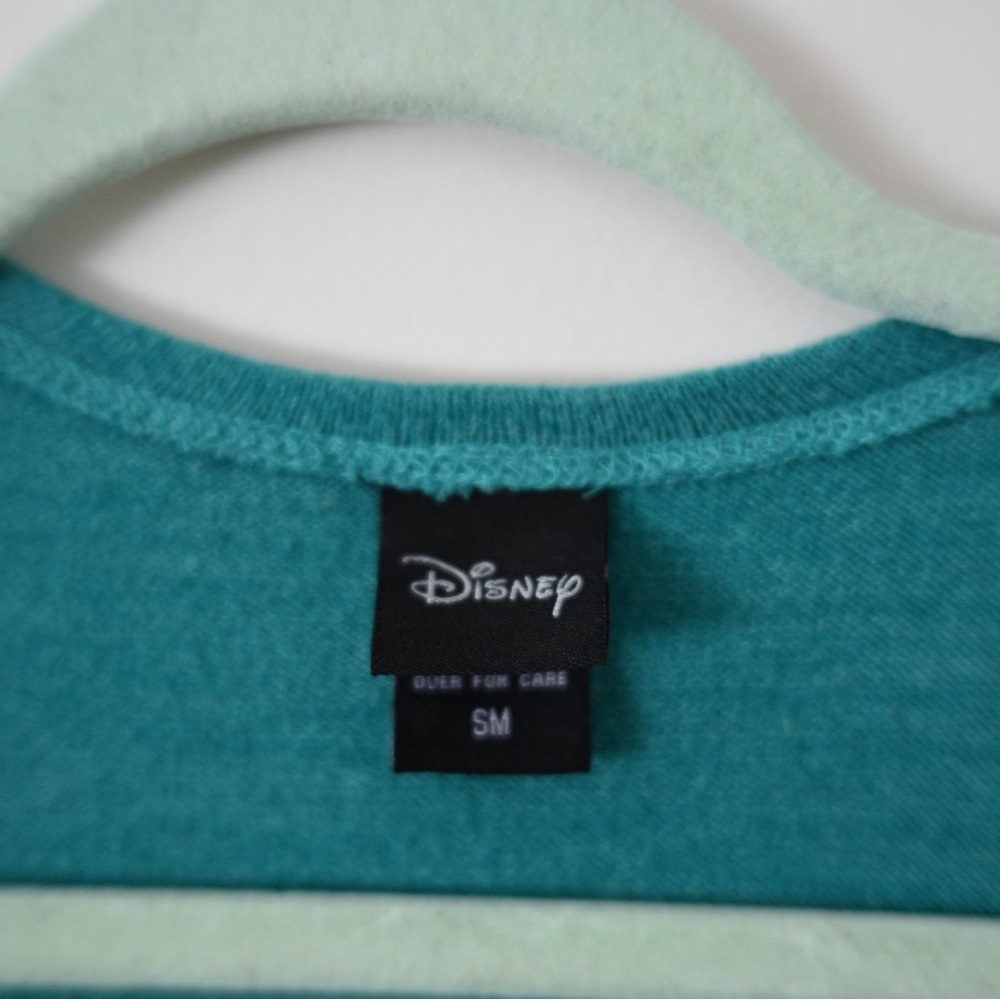 Disney Teal Cardigan with Aladdin & Jasmine Print - Open Sweater Size Small - Picture 5 of 10